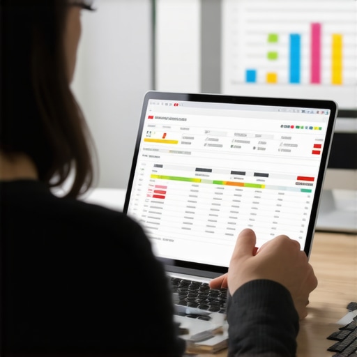 Person analyzing credit reports and financial data for credit improvement