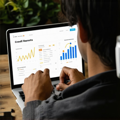 Analyzing Credit Reports for Advanced Strategies Person reviewing credit reports on a laptop with financial charts