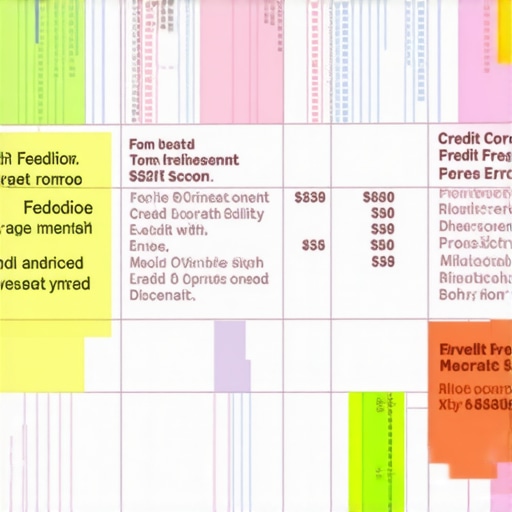 Credit report with focus on scores and errors