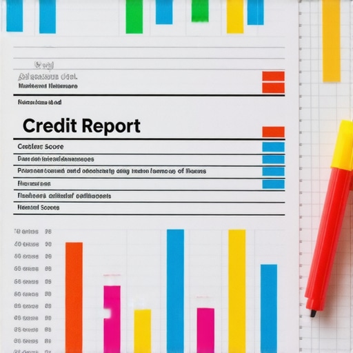 Annotated credit report showing key factors influencing credit scores