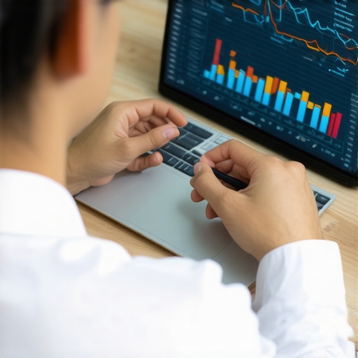 Person studying financial charts and graphs for personalized debt and credit management.