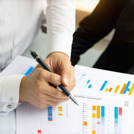 A credit counselor advising a client with financial documents and charts