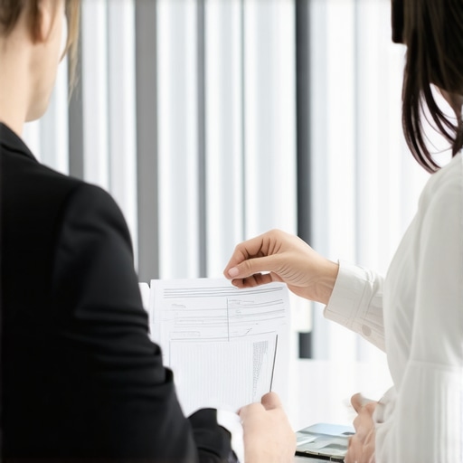 Expert Credit Counseling Session A credit counselor guiding a client through financial planning with documents and charts.