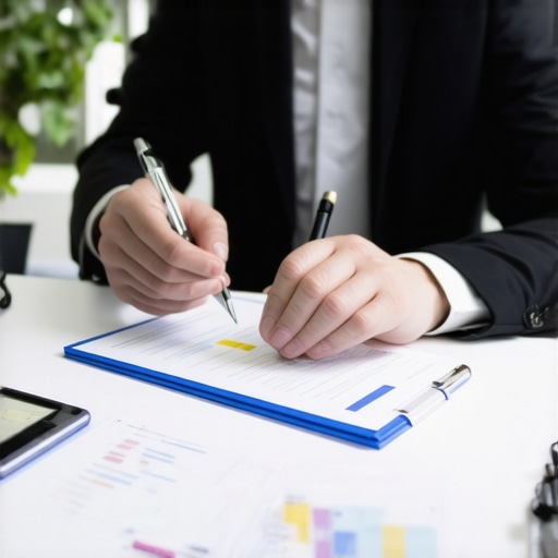 Financial advisor discussing credit repair strategies with client in office