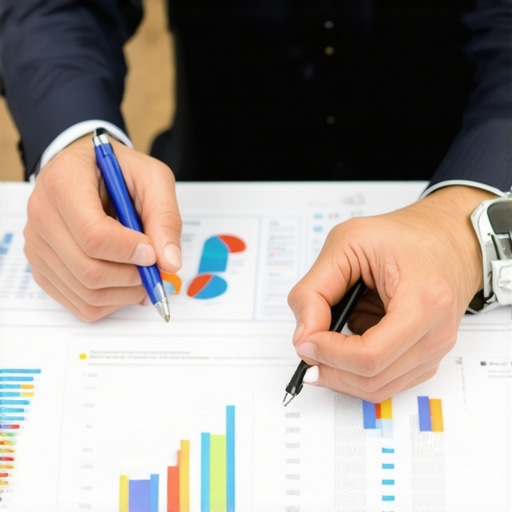 Financial advisor explaining credit building strategies to a client.