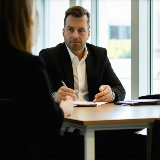 Financial advisor explaining debt management plans to a client in an office