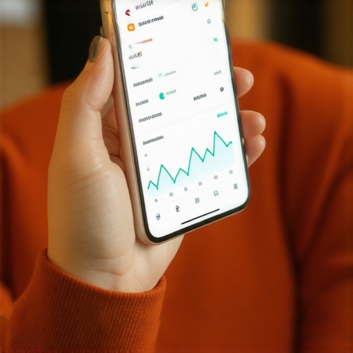 Person reviewing credit monitoring app on smartphone