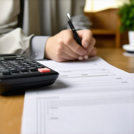 Person analyzing credit report to identify late payments and errors