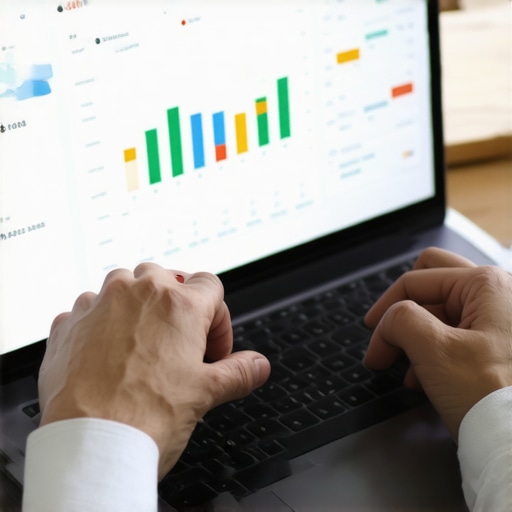 Person managing personal finance with software tools