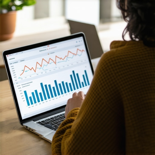 Person analyzing credit reports on a laptop for credit management