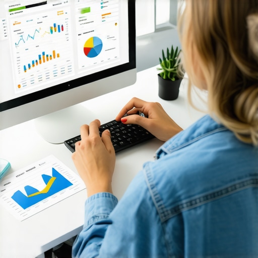 A person analyzing credit scores and reports on a laptop with financial data