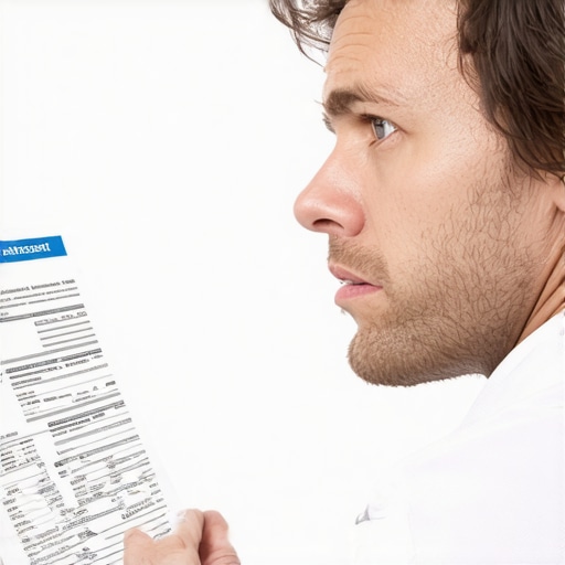 Person analyzing credit report to find and dispute errors