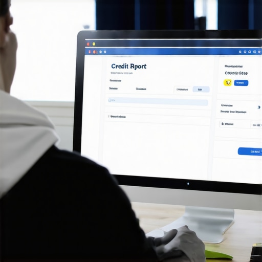 Person reviewing credit report on computer to prevent AI-driven fraud