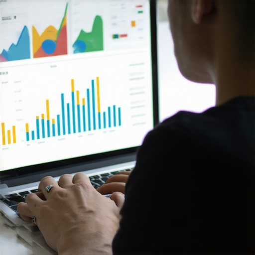 Person managing credit score with online financial tools on laptop.