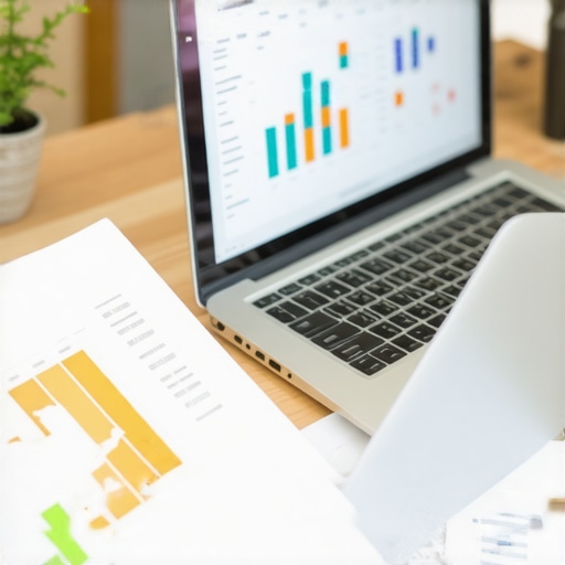 Budget Planning and Saving Strategy Individual analyzing financial documents and a laptop to plan savings and debt repayment