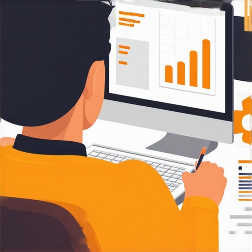 Person analyzing credit reports on a laptop with financial charts and tools