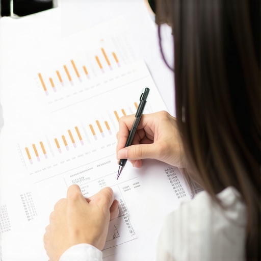 Individual analyzing financial statements and arranging debt repayment strategies.