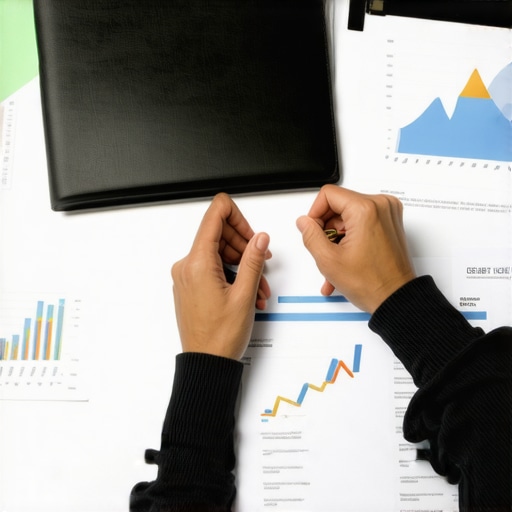 Person analyzing financial progress on a chart for debt repayment