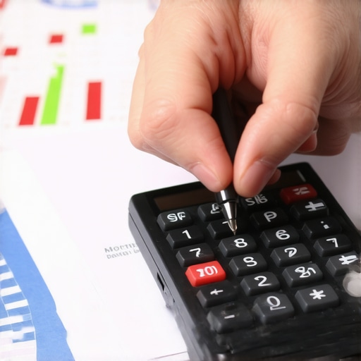 Person reviewing credit reports and financial documents for debt management