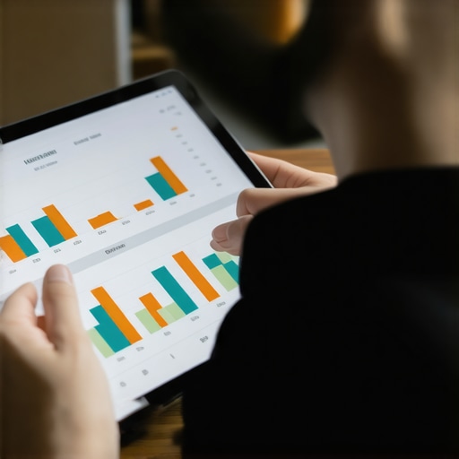 Digital Credit Monitoring in Action Person analyzing credit reports on a tablet for managing credit health.