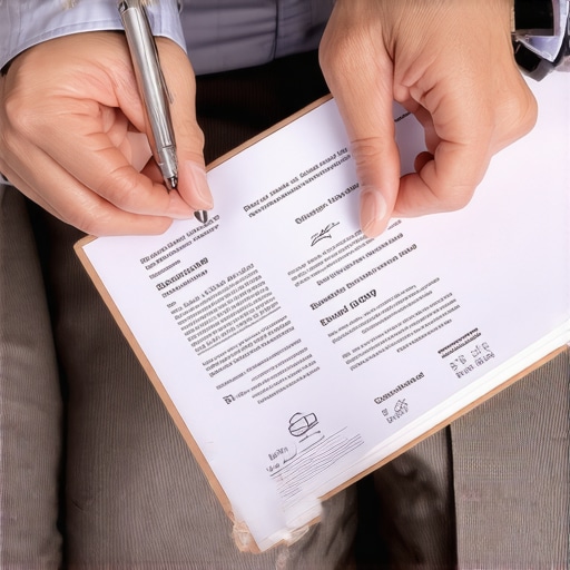 An individual examining credit report documents and making calls to credit agencies.