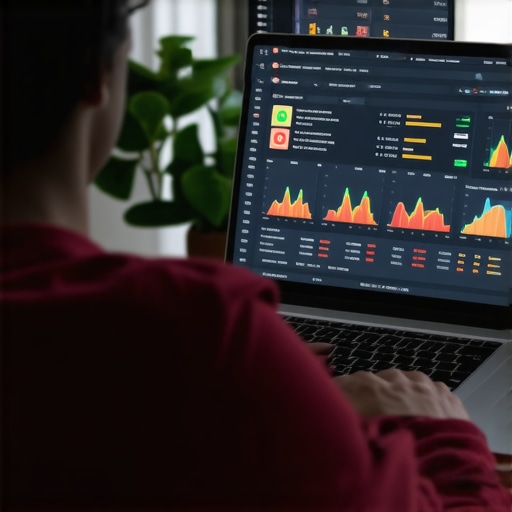 Person analyzing credit scores and graphs on laptop for credit management