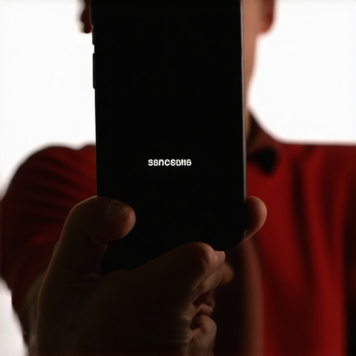 Person on the phone with a vague caller ID, illustrating cautious communication with unknown callers.