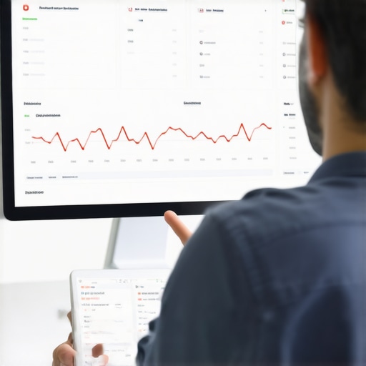 Individual analyzing credit dashboard on computer to stay on top of credit health