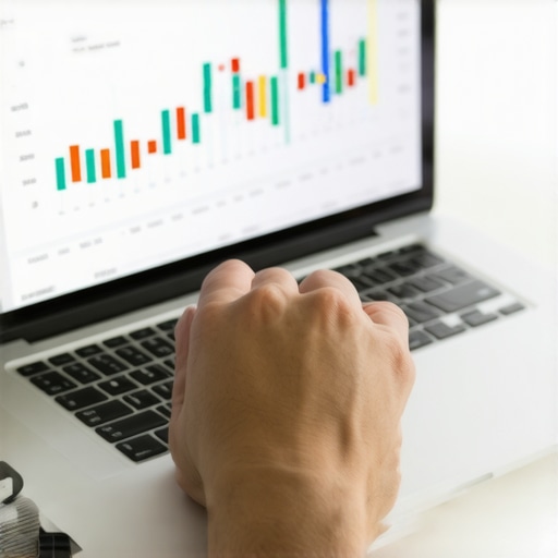 Person reviewing credit report using a laptop, highlighting financial management tools.