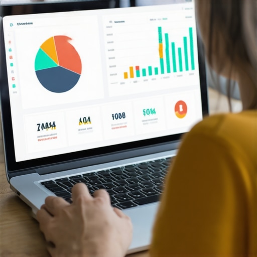 Person reviewing credit score graphs on a laptop