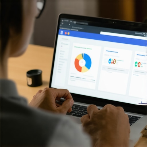 Ongoing Credit Monitoring and Management Person analyzing credit reports using digital tools on laptop for credit maintenance.