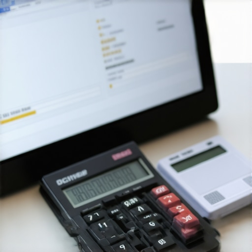 A workspace showing credit monitoring software, reports, and a calculator, emphasizing ongoing credit management