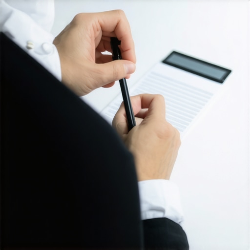 Person analyzing credit reports and making notes to repair credit