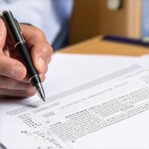 Reviewing Credit Report Corrections Person analyzing a credit report for errors with a pen