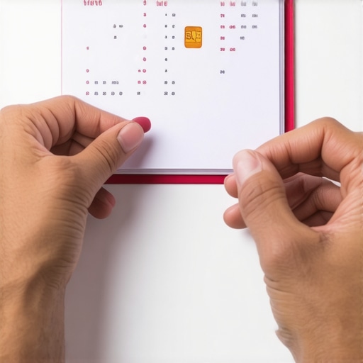 A planner showing key credit card statement dates and payment reminders for credit score boosting.