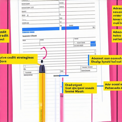 A credit report with annotations demonstrating strategies and mistakes in credit management.