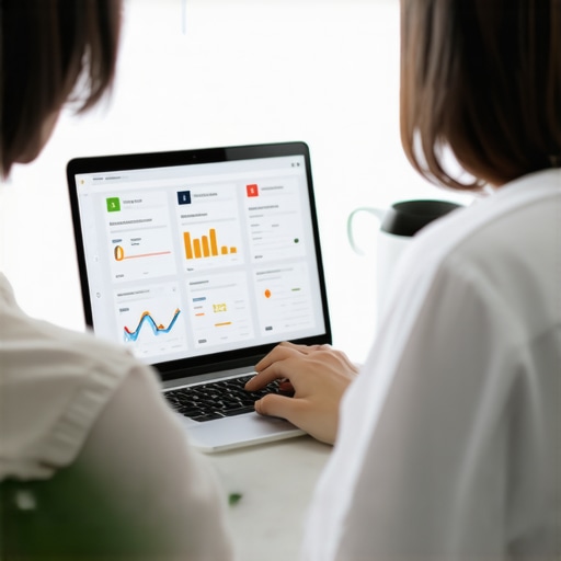 Person analyzing credit reports on a laptop to maintain financial health.