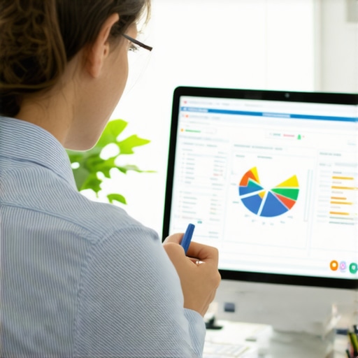 Person reviewing credit report on a computer