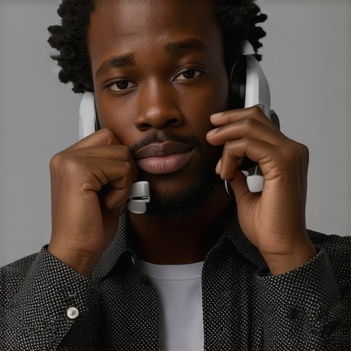 Person speaking on the phone with a composed demeanor, representing assertiveness in debt dispute.