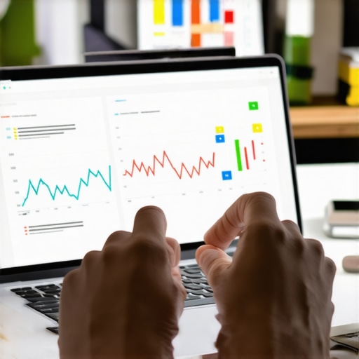 Individual reviewing credit report on computer with alert notifications