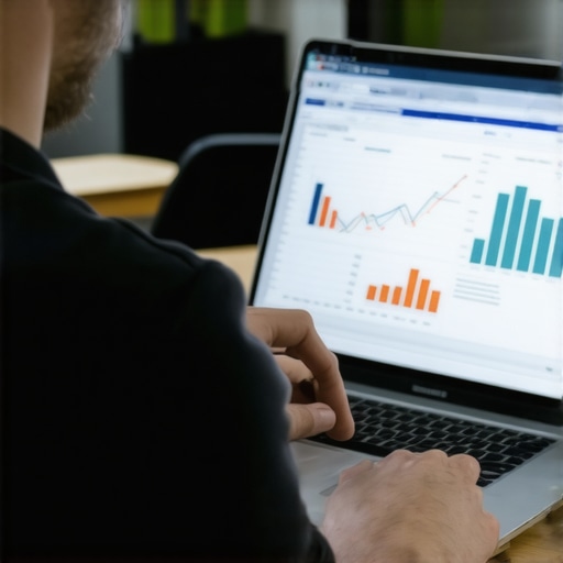 Person analyzing and managing credit reports on a computer for long-term financial health.