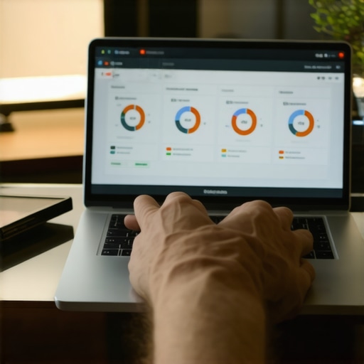 Person reviewing credit scores and reports on a laptop for credit management.