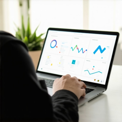Effective Credit Monitoring Tools Person managing credit score on laptop with financial graphs