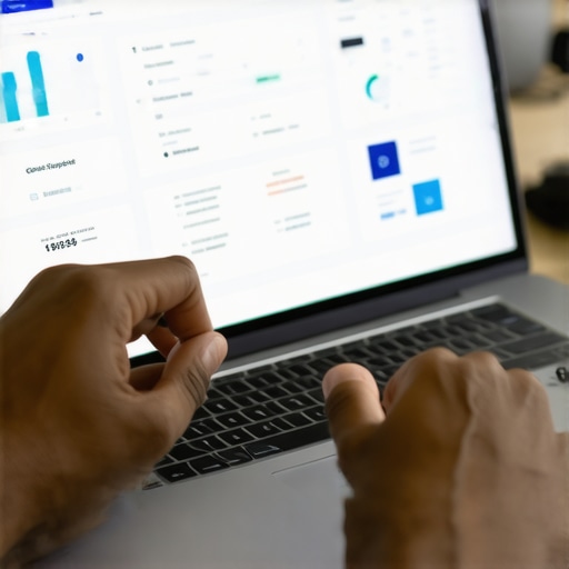 Person reviewing their credit report on a laptop with credit monitoring tools