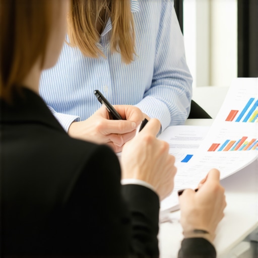 Financial advisor discussing credit repair with a client.