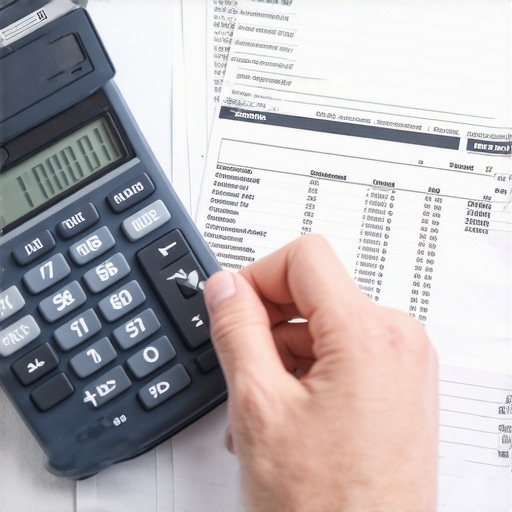 Person analyzing bank statements for account security.