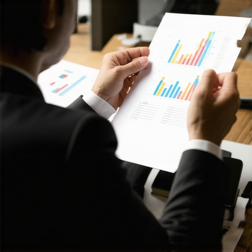 A financial advisor presenting credit repair and debt management techniques to a client, with charts and paperwork on the table.