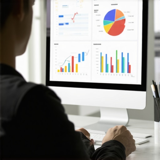 Monitoring Credit Report Strategies Person analyzing credit report details on a laptop surrounded by financial tools.