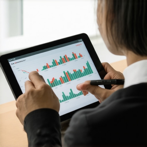 Person analyzing credit reports on a tablet, emphasizing the importance of regular credit monitoring.