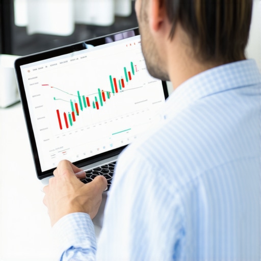 Monitoring Credit with Digital Tools Person analyzing credit report on a laptop as part of credit management
